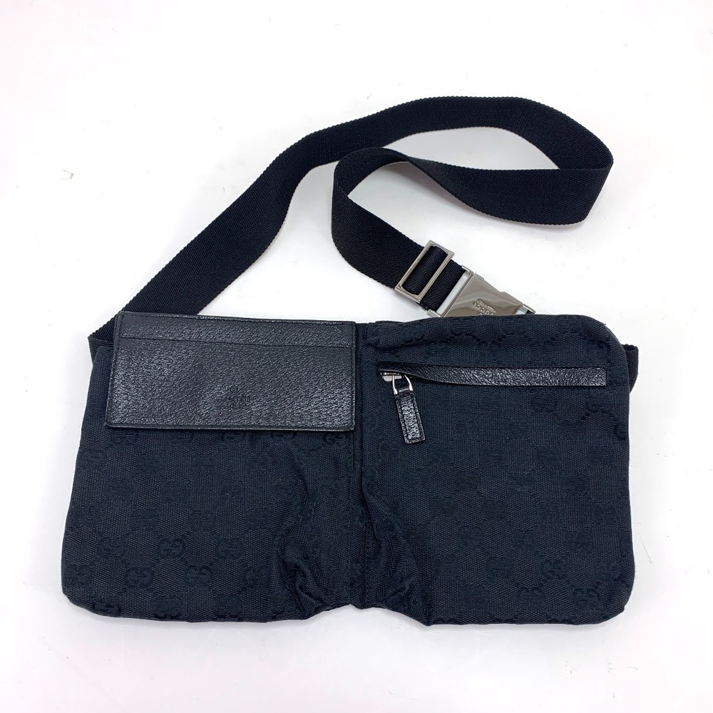 GUCCI waist Clutch body bag black